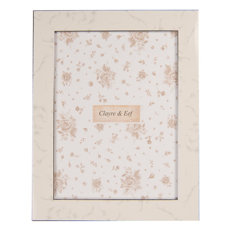 Clayre & Eef Photo Frame 10x15 cm Beige Plastic Glass