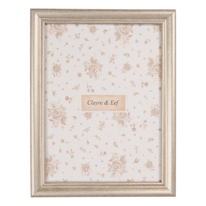 Clayre & Eef Bilderrahmen 15x20 cm Silberfarbig Holzprodukt