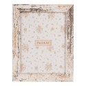 Clayre & Eef Fotolijst 13x18 cm Wit Bruin Houtproduct