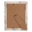 Clayre & Eef Bilderrahmen 10x15 cm Weiß Braun Holzprodukt