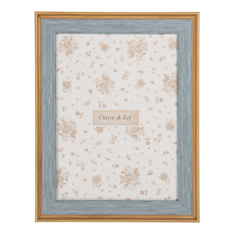 Clayre & Eef Cadre photo 10x15 cm Bleu Produit en bois
