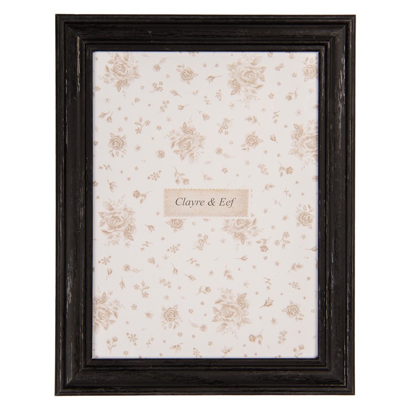 Clayre & Eef Bilderrahmen 10x15 cm Schwarz Holzprodukt