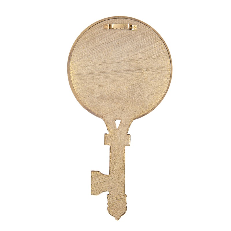 Clayre & Eef Mirror Key 13x2x25 cm Gold colored Plastic Glass