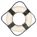 Clayre & Eef Decoratie Reddingsboei Ø 31x6 cm Wit Foam