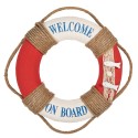 Clayre & Eef Decoratie 37x7 cm Wit Rood Foam