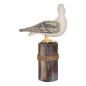 Clayre & Eef Decoratie Beeld Vogels 13x6x22 / 18x8x29 cm Bruin Wit Hout Clayre & Eef Decoratie Beeld Vogels 13x6x22 / 18x8x29 cm Bruin Wit Hout