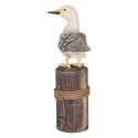 Clayre & Eef Decoratie Beeld Vogels 13x6x22 / 18x8x29 cm Bruin Wit Hout Clayre & Eef Decoratie Beeld Vogels 13x6x22 / 18x8x29 cm Bruin Wit Hout