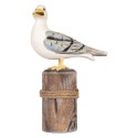 Clayre & Eef Decoratie Beeld Vogels 13x6x22 / 18x8x29 cm Bruin Wit Hout Clayre & Eef Decoratie Beeld Vogels 13x6x22 / 18x8x29 cm Bruin Wit Hout