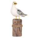 Clayre & Eef Decoratie Beeld Vogels 13x6x22 / 18x8x29 cm Bruin Wit Hout Clayre & Eef Decoratie Beeld Vogels 13x6x22 / 18x8x29 cm Bruin Wit Hout