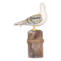 Clayre & Eef Decoratie Beeld Vogels 13x6x22 / 18x8x29 cm Bruin Wit Hout Clayre & Eef Decoratie Beeld Vogels 13x6x22 / 18x8x29 cm Bruin Wit Hout