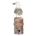 Clayre & Eef Decoratie Beeld Vogels 13x6x22 / 18x8x29 cm Bruin Wit Hout Clayre & Eef Decoratie Beeld Vogels 13x6x22 / 18x8x29 cm Bruin Wit Hout