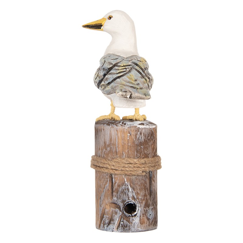 Clayre & Eef Decoratie Beeld Vogels 13x6x22 / 18x8x29 cm Bruin Wit Hout Clayre & Eef Decoratie Beeld Vogels 13x6x22 / 18x8x29 cm Bruin Wit Hout