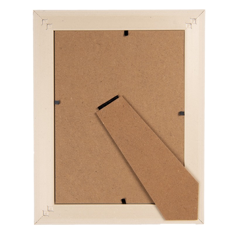 Clayre & Eef Cadre photo 13x18 cm Beige Plastique Verre