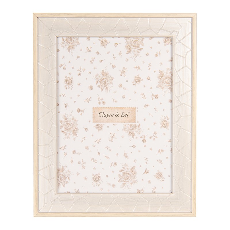 Clayre & Eef Photo Frame 10x15 cm Beige Plastic Glass