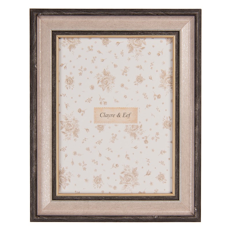 Clayre & Eef Photo Frame 10x15 cm Brown Plastic Glass