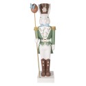 Clayre & Eef Statuetta decorativa Coniglio 28x23x96 cm Bianco Verde  Materiale ceramico