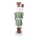 Clayre & Eef Statuetta decorativa Coniglio 28x23x96 cm Bianco Verde  Materiale ceramico
