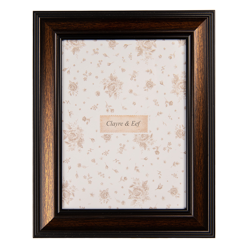 Clayre & Eef Fotolijst 13x18 cm Bruin Zwart Kunststof afbeelding 1