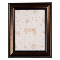 Clayre & Eef Photo Frame 10x15 cm Brown Black Plastic Glass