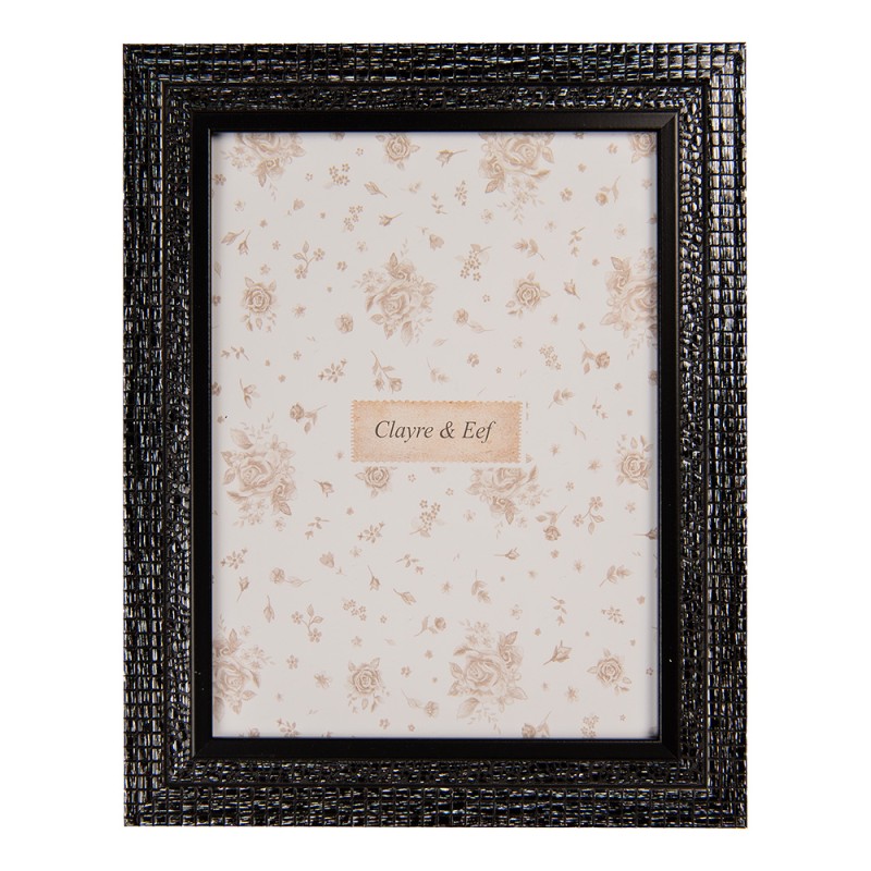 Clayre & Eef Cadre photo 13x18 cm Noir Plastique Verre