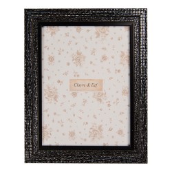 Clayre & Eef Photo Frame 10x15 cm Black Plastic Glass