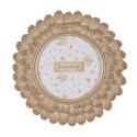 Clayre & Eef Photo Frame Ø 10 cm Beige Plastic Round