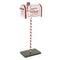 Clayre & Eef Decorazione di Natalizie Buca delle lettere 19x33x92 cm Bianco Rosso  Metallo