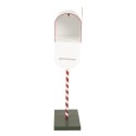Clayre & Eef Decorazione di Natalizie Buca delle lettere 19x33x92 cm Bianco Rosso  Metallo