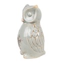 Clayre & Eef Decoratie Beeld Uil 13x12x22 cm Grijs Keramiek