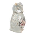 Clayre & Eef Decoratie Beeld Uil 13x12x22 cm Grijs Keramiek