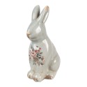 Clayre & Eef Dekorationsfigur Kaninchen 27 cm Grau Keramik