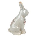 Clayre & Eef Dekorationsfigur Kaninchen 27 cm Grau Keramik