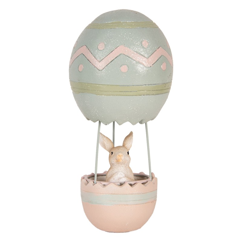 Clayre & Eef Statuetta decorativa Coniglio Ø 12x25 cm Beige Plastica