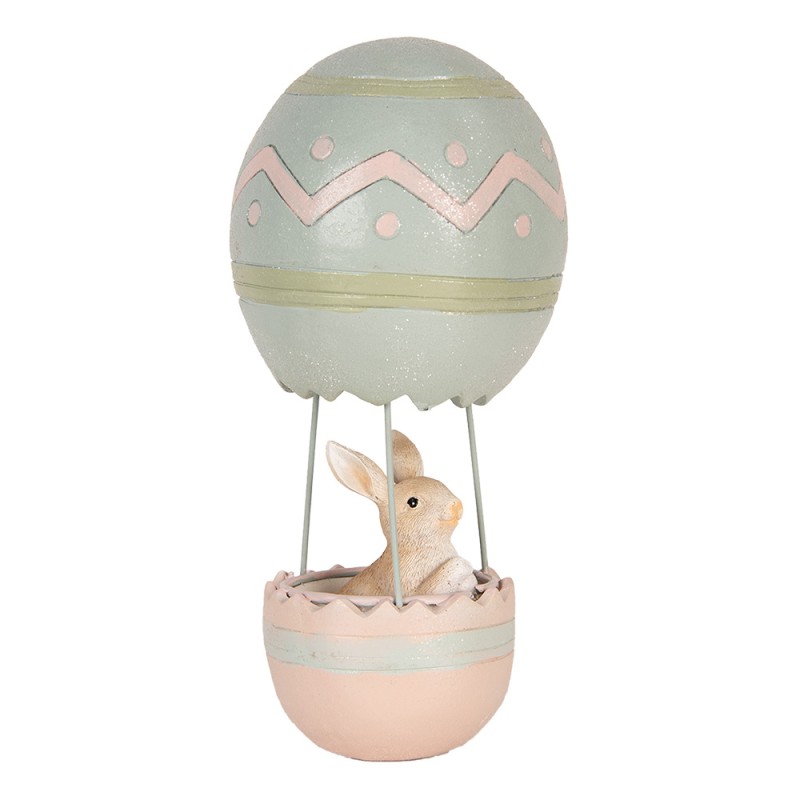 Clayre & Eef Statuetta decorativa Coniglio Ø 12x25 cm Beige Plastica
