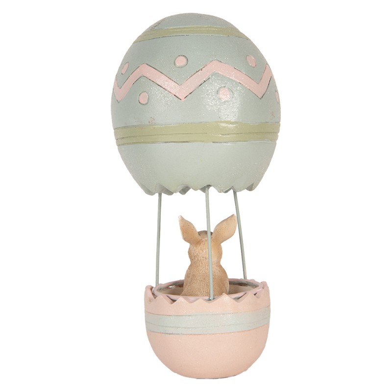 Clayre & Eef Statuetta decorativa Coniglio Ø 12x25 cm Beige Plastica