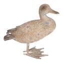 Clayre & Eef Statuetta decorativa Anatra 22x15x21 cm Grigio Plastica
