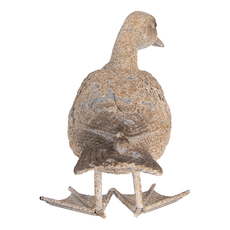 Clayre & Eef Statuetta decorativa Anatra 22x15x21 cm Grigio Plastica