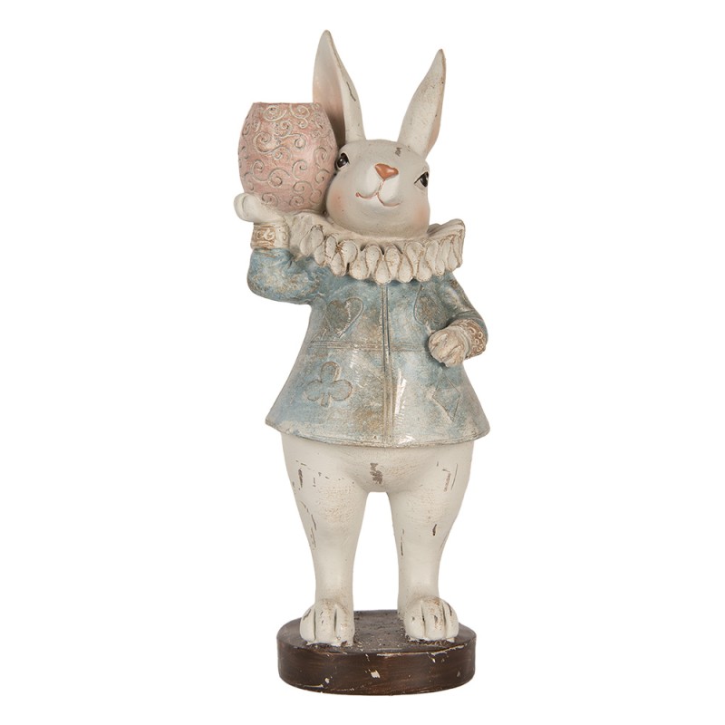 Clayre & Eef Statuetta decorativa Coniglio 29 cm Beige Plastica