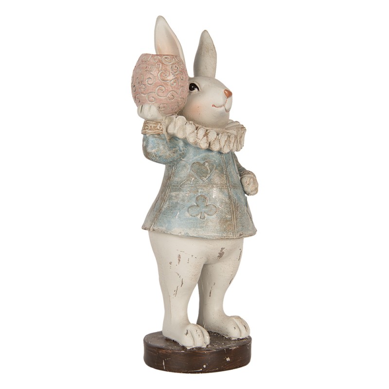 Clayre & Eef Statuetta decorativa Coniglio 29 cm Beige Plastica