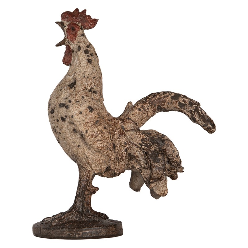 Clayre & Eef Statuetta decorativa Pollo 26x13x33 cm Beige Plastica
