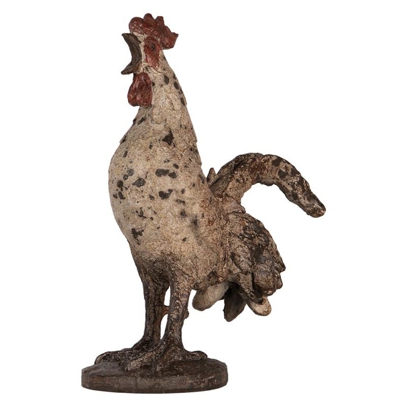 Clayre & Eef Statuetta decorativa Pollo 26x13x33 cm Beige Plastica
