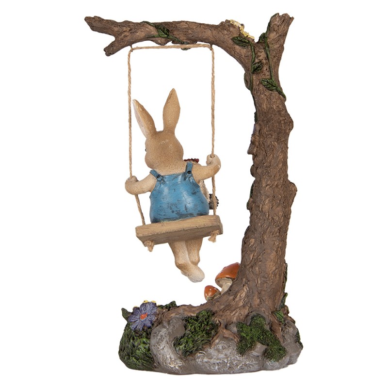 Clayre & Eef Decorative Figurine Rabbit 20x12x32 cm Brown Plastic
