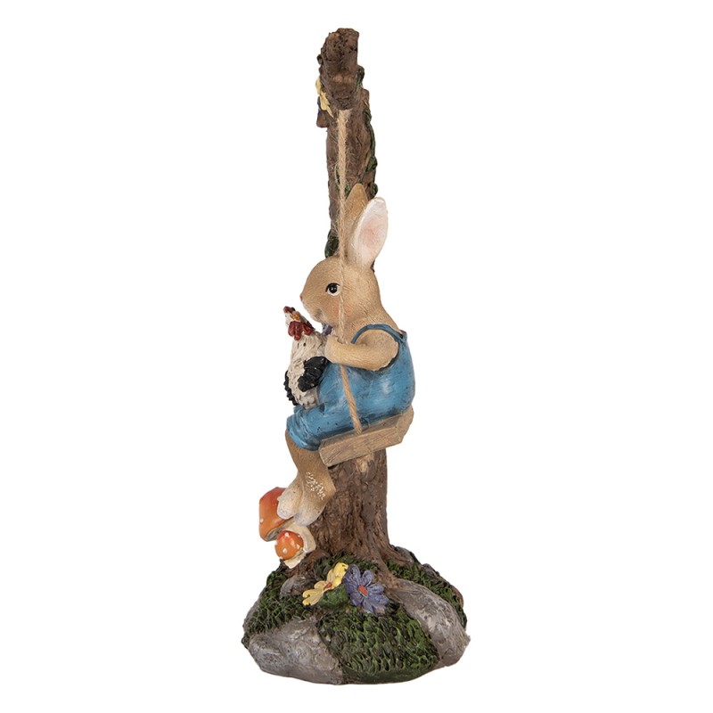 Clayre & Eef Decorative Figurine Rabbit 20x12x32 cm Brown Plastic