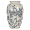 Clayre & Eef Vaso  Ø 17x27 cm Bianco Blu  Ceramica