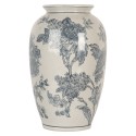 Clayre & Eef Vaso  Ø 17x27 cm Bianco Blu  Ceramica
