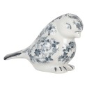 Clayre & Eef Decorative Figurine Bird 21x10x13 cm White Blue Ceramic