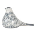 Clayre & Eef Statuetta decorativa Uccello 25x11x13 cm Bianco Blu Ceramica