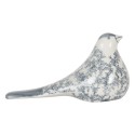 Clayre & Eef Statuetta decorativa Uccello 25x11x13 cm Bianco Blu Ceramica