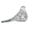 Clayre & Eef Statuetta decorativa Uccello 25x11x13 cm Bianco Blu Ceramica