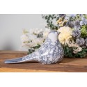 Clayre & Eef Statuetta decorativa Uccello 25x11x13 cm Bianco Blu Ceramica